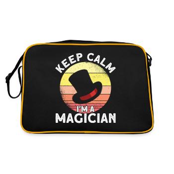 Magician Party Magic Tricks Performer Magician - Retro Bag - black/gold - Back