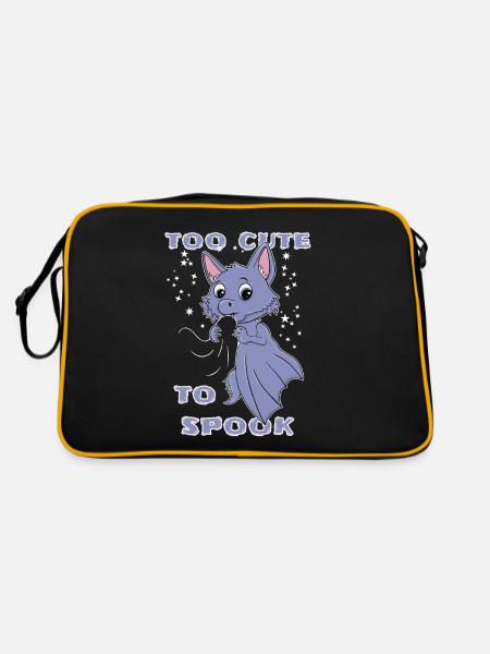 Chauve-souris kawaii Halloween - Sac Retro - noir/or - Dos