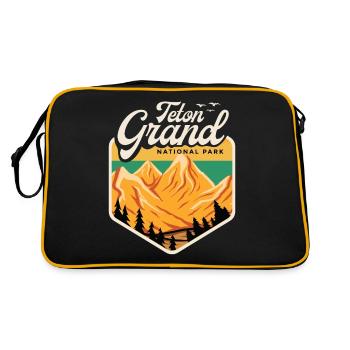 Grand-Teton National Park Wyoming Souvenir - Sac Retro - noir/or - Dos