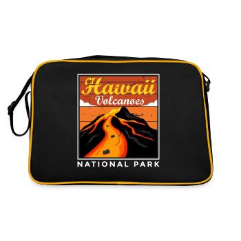 Parc national du volcan Hawaii Souvenir Île volcanique - Sac Retro - noir/or - Dos