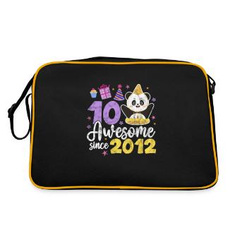 Panda 10th Birthday - Retro Bag - black/gold - Back