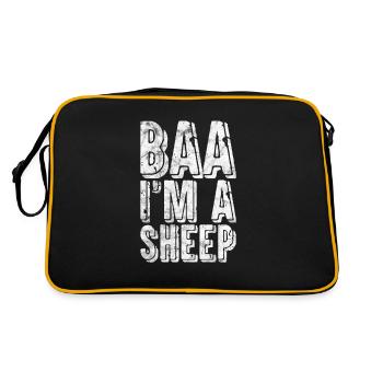 Moutons Élevage Élevage Mouton Chèvre Cadeau - Sac Retro - noir/or - Dos