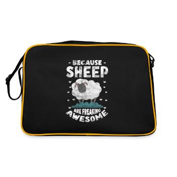 Moutons Élevage Élevage Mouton Chèvre Cadeau - Sac Retro - noir/or - Dos