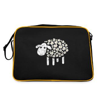 Moutons Élevage Élevage Mouton Chèvre Cadeau - Sac Retro - noir/or - Dos