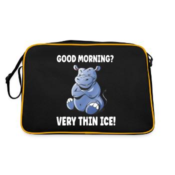 Bonjour? Très mince glace matin moufle hippopotame - Sac Retro - noir/or - Dos