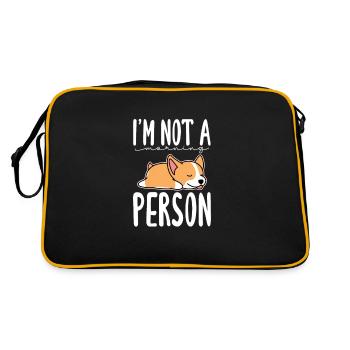 Corgi - Retro Tasche - Schwarz/Gold - Hinten