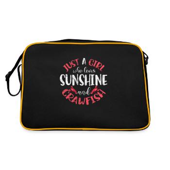Crawfish Crawfish Seafood Crab Gift - Retro Bag - black/gold - Back