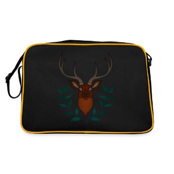 Bois de cerf rouge avec des bois de cerf - Sac Retro - noir/or - Dos