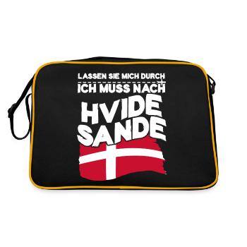 Hvide Sande Ringkøbing Fjord - Retro Tasche - Schwarz/Gold - Hinten
