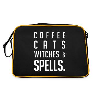 Halloween Sorcière Sorcellerie Magie Magie Magie Magic Magice Costume - Sac Retro - noir/or - Dos