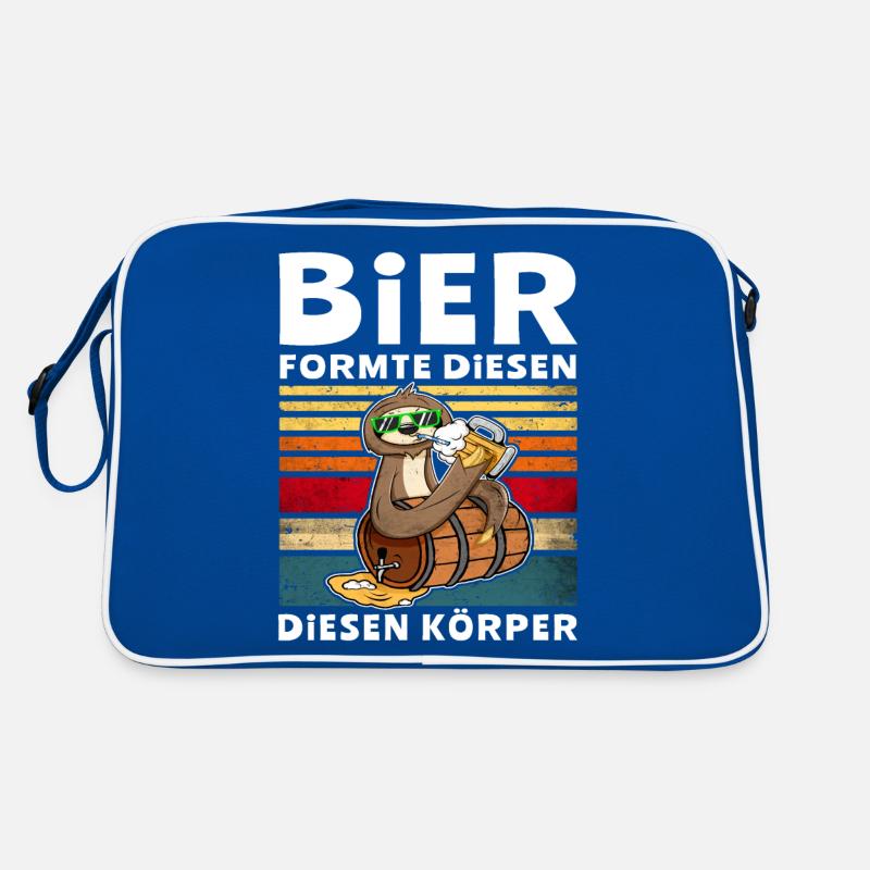 Bier Formte Körper Faultier Trinksprüche Retro Tasche