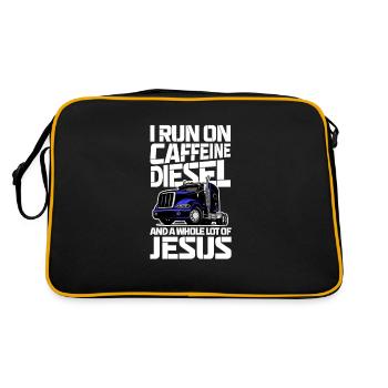 Diesel Auto Tuning Gasoline Vehicle Gift - Retro Bag - black/gold - Back