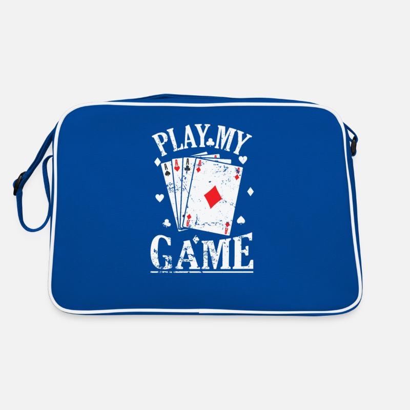 Play my Game Skat oder Poker Kartenspiel Retro Tasche