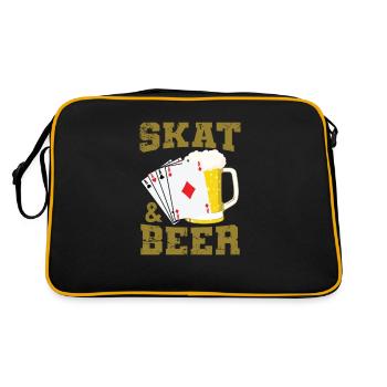 Skat and Beer Card Game Charm Playing Cards - Retro Bag - black/gold - Back