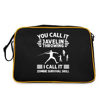 Je l’appelle Zombie Survival Skill Javelin Thrower - Sac Retro - noir/or - Dos