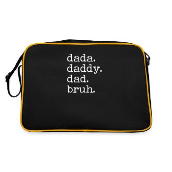 Dada Daddy Dad Bruh - Fête des pères 2023 - Sac Retro - noir/or - Dos
