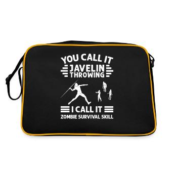 Je l’appelle Zombie Survival Skill Javelin Thrower - Sac Retro - noir/or - Dos