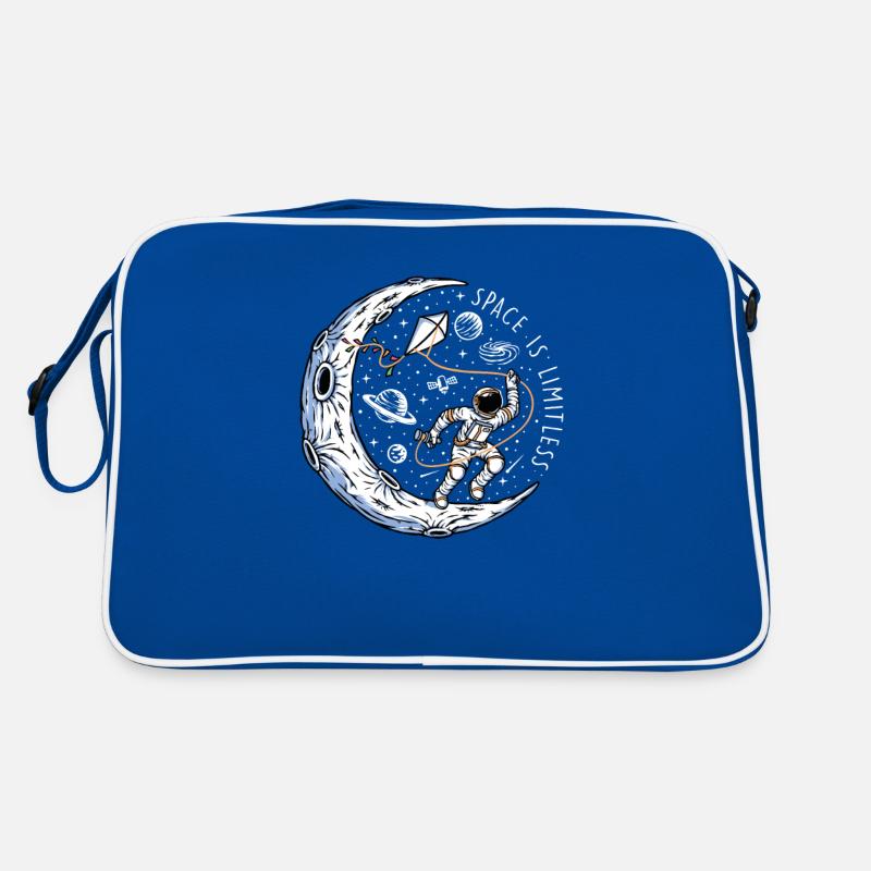 Space Is Limitless - Astronaut im Weltraum Retro Tasche