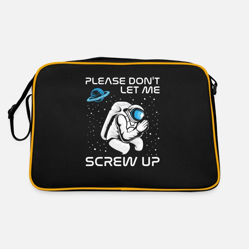 Please Don't Let Me Screw Up Astronaut in Space Retro Bag