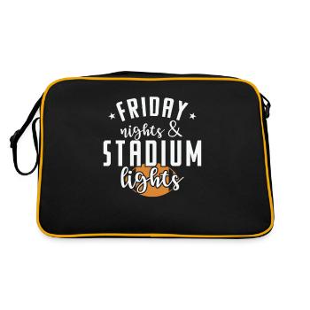 Friday Nights et Stadium Lights America - Sac Retro - noir/or - Dos
