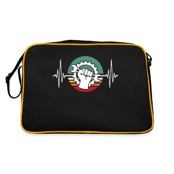 Machinist ECG Machine Operator HeartLine - Retro Bag - black/gold - Back