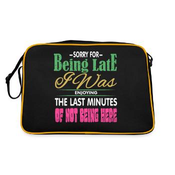 Sorry for the delay - Retro Bag - black/gold - Back