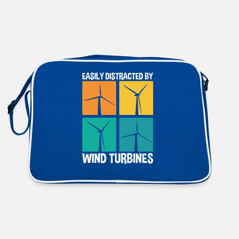 Easily Distracted By Wind Turbines, Wind Turbine Park Retro Bag