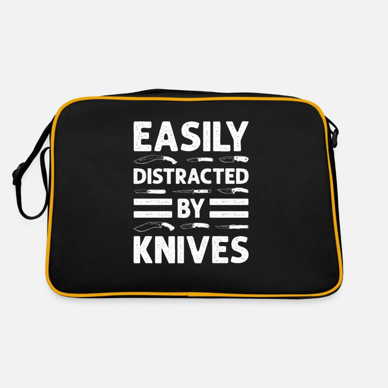 Facilement distrait par les couteaux, les amateurs de couteaux Sac Retro
