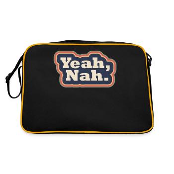 oui non Rainbow WordPlay Incertitude - Sac Retro - noir/or - Dos