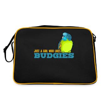 Budgie Girl Budgie Parakeet - Retro Bag - black/gold - Back