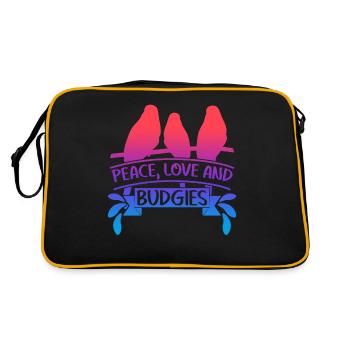 Budgerigar saying Budgerigar - Retro Bag - black/gold - Back