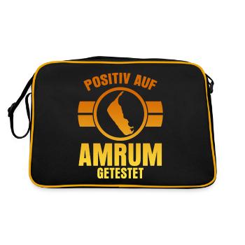 Amrum - Retro Tasche - Schwarz/Gold - Hinten