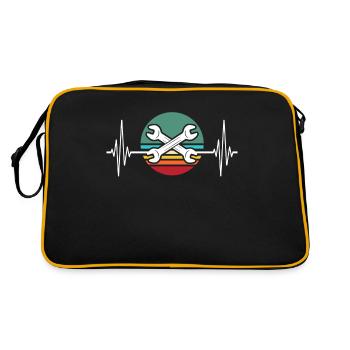 Machinist ECG Machine Operator HeartLine - Retro Bag - black/gold - Back