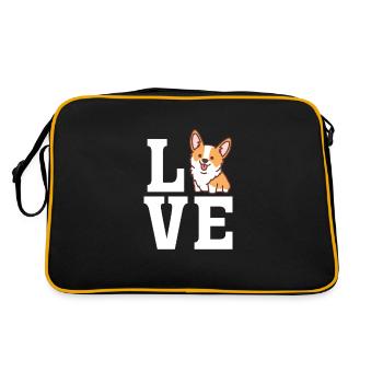 Corgi - Retro Tasche - Schwarz/Gold - Hinten