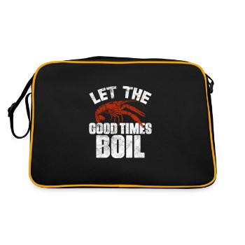 Crawfish Crawfish Seafood Crab Gift - Retro Bag - black/gold - Back