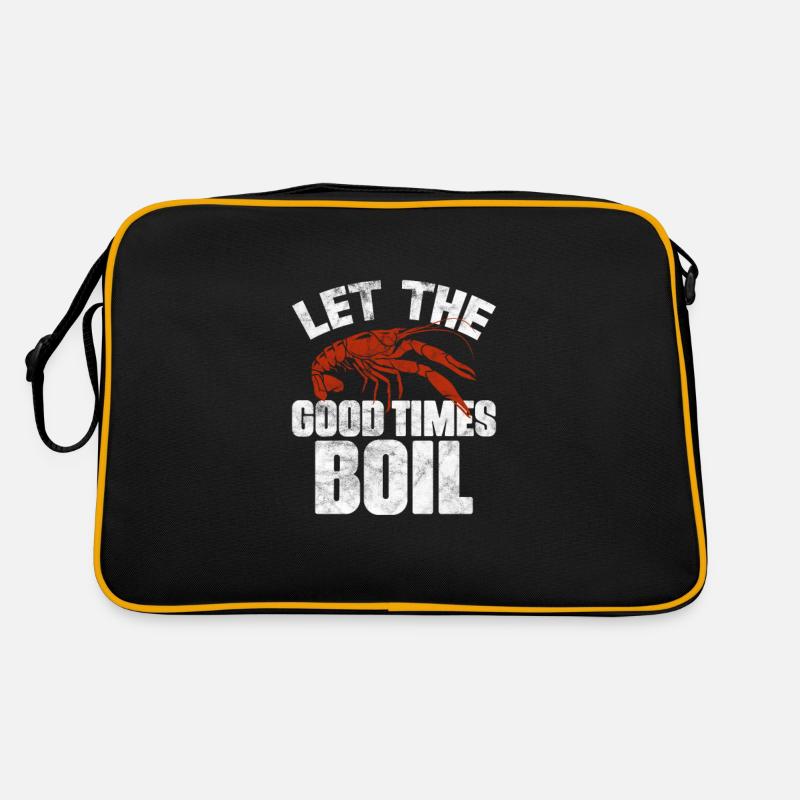 Languste Langusten Meeresfrüchte Krebs Geschenk Retro Tasche