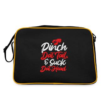 Crawfish Crawfish Seafood Crab Gift - Retro Bag - black/gold - Back