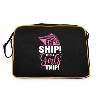 Kreuzfahrt - Retro Tasche - Schwarz/Gold - Hinten