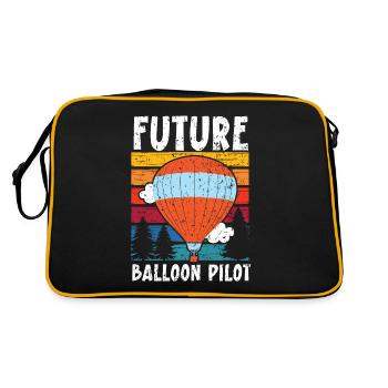 Futur pilote de montgolfière Amateur de montgolfières - Sac Retro - noir/or - Dos