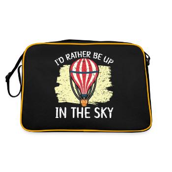I'd rather be hot air balloon sweet up in the sky - Retro Bag - black/gold - Back