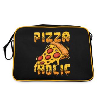 Pizzaholic Amateurs de pizza Cuisine italienne Piz - Sac Retro - noir/or - Dos