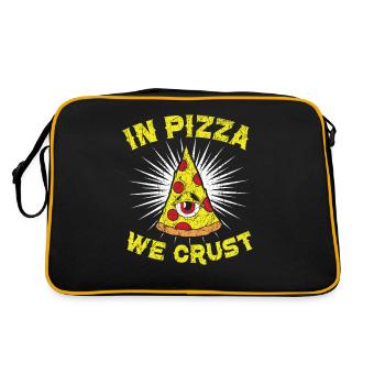 Dans Pizza We Crust Pizza Lover Italien Le - Sac Retro - noir/or - Dos