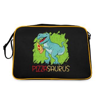 Pizzasaurus Amateurs de pizza Cuisine italienne Di - Sac Retro - noir/or - Dos
