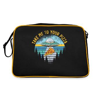 Emmenez-moi à votre pizza italienne - Sac Retro - noir/or - Dos