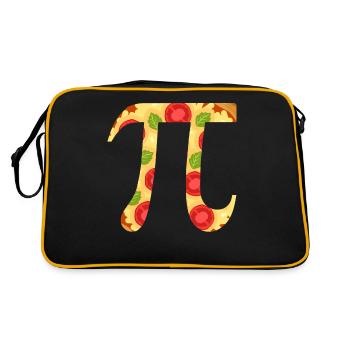 Pizza Pi Italian Food Pizza Eater Mathemati - Retro Bag - black/gold - Back
