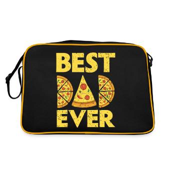 Meilleur père de tous les temps Amateur de pizza Italiei - Sac Retro - noir/or - Dos
