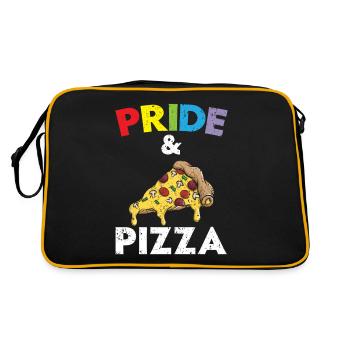 Pride et Pizza Cuisine Italienne Mangeur de Pizza LG - Sac Retro - noir/or - Dos