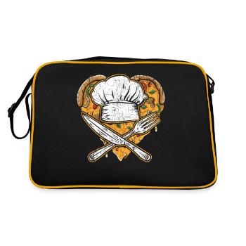 Pizza Chef Pizza Lover Cuisine italienne Piz - Sac Retro - noir/or - Dos