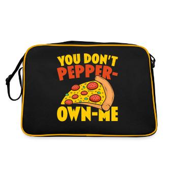 Vous ne me poivrez pas avec de la nourriture italienne Piz - Sac Retro - noir/or - Dos