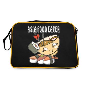 ASIA FOOD EATER - Retro Bag - black/gold - Back